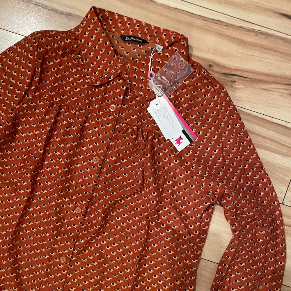 La Miniatura Boho Elephant Print Top 4,8,14yr